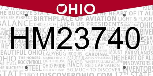 HM23740 Ohio License Plate