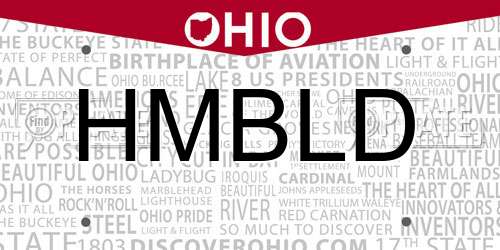 HMBLD Ohio License Plate