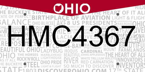 HMC4367 Ohio License Plate