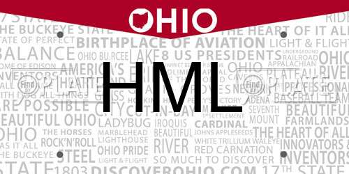 HML Ohio License Plate
