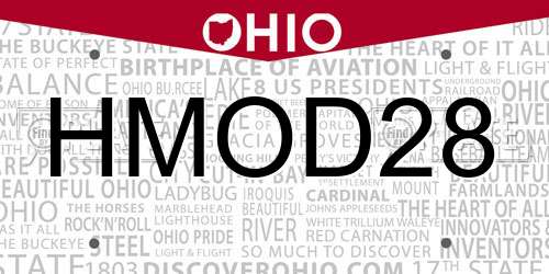 HMOD28 Ohio License Plate
