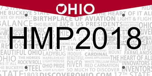 HMP2018 Ohio License Plate