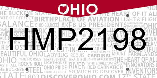 HMP2198 Ohio License Plate