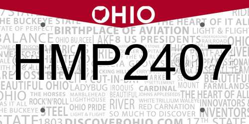 HMP2407 Ohio License Plate