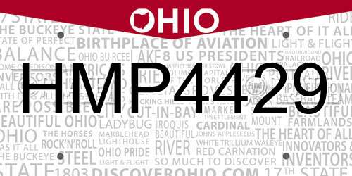 HMP4429 Ohio License Plate