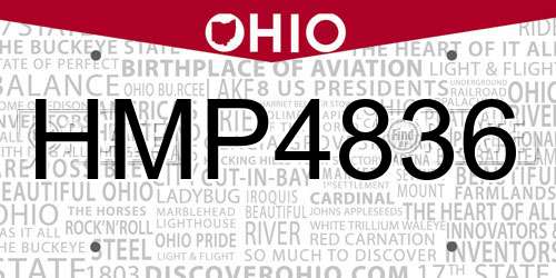 HMP4836 Ohio License Plate