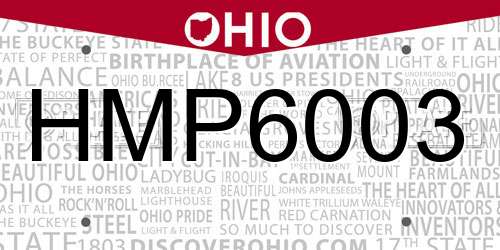 HMP6003 Ohio License Plate