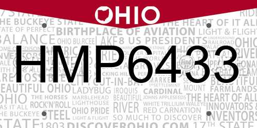 HMP6433 Ohio License Plate