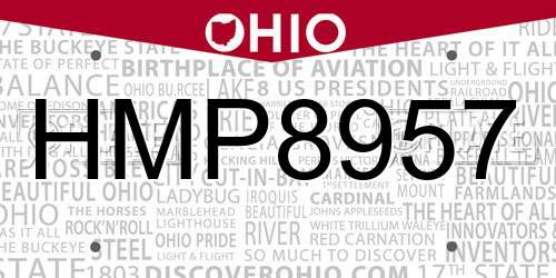 HMP8957 Ohio License Plate