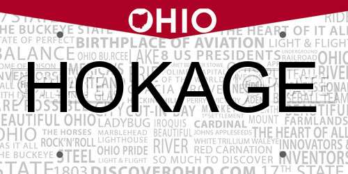 HOKAGE Ohio License Plate