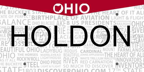HOLDON Ohio License Plate