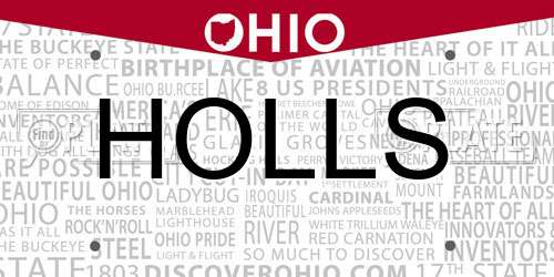 HOLLS Ohio License Plate