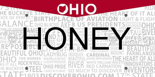 HONEY Ohio License Plate