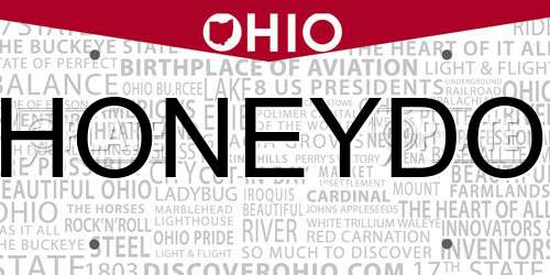 HONEYDO Ohio License Plate