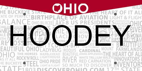 HOODEY Ohio License Plate
