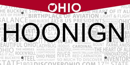 HOONIGN Ohio License Plate