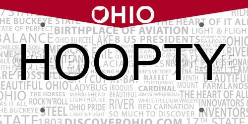HOOPTY Ohio License Plate