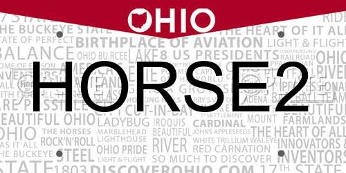 HORSE2 Ohio License Plate