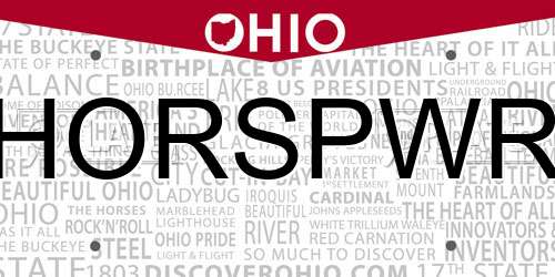 HORSPWR Ohio License Plate