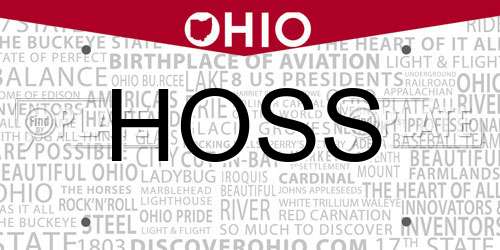 HOSS Ohio License Plate