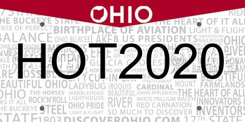 HOT2020 Ohio License Plate