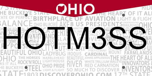 HOTM3SS Ohio License Plate