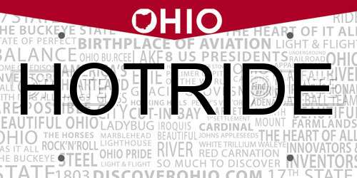 HOTRIDE Ohio License Plate