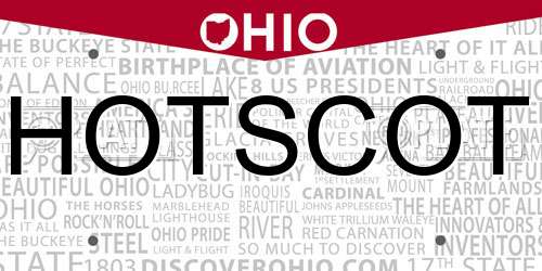 HOTSCOT Ohio License Plate