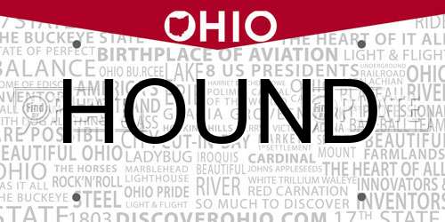 HOUND Ohio License Plate