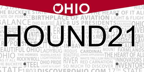 HOUND21 Ohio License Plate