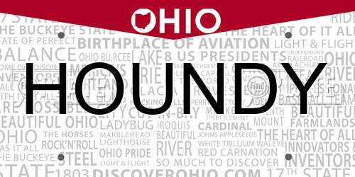 HOUNDY Ohio License Plate