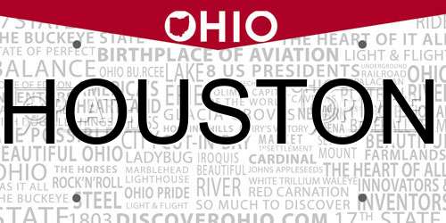 HOUSTON Ohio License Plate