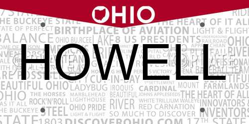 HOWELL Ohio License Plate