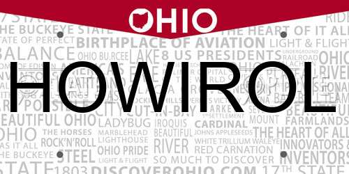 HOWIROL Ohio License Plate