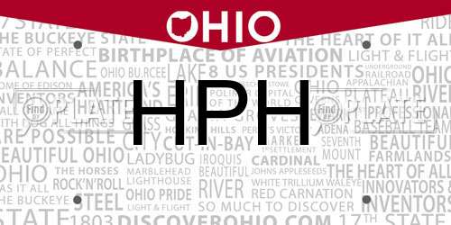 HPH Ohio License Plate