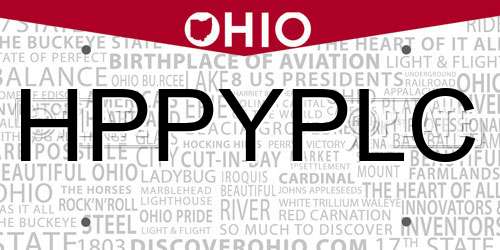 HPPYPLC Ohio License Plate