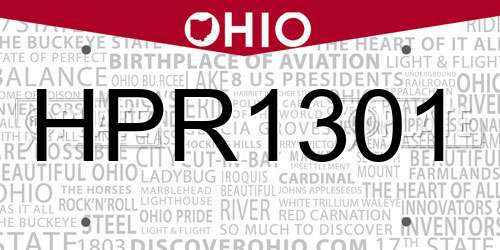 HPR1301 Ohio License Plate