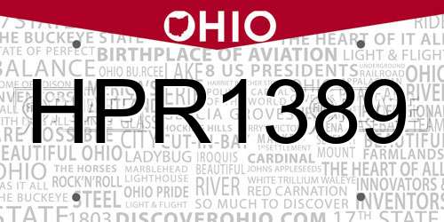 HPR1389 Ohio License Plate