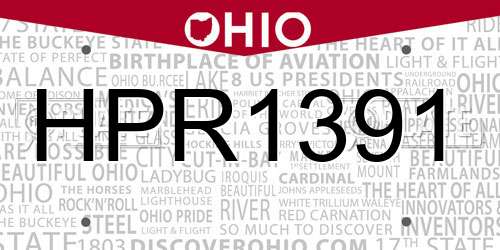 HPR1391 Ohio License Plate