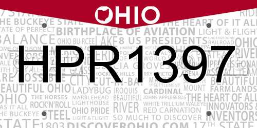 HPR1397 Ohio License Plate