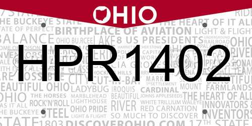 HPR1402 Ohio License Plate