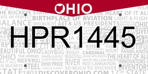 HPR1445 Ohio License Plate