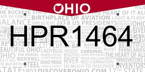 HPR1464 Ohio License Plate