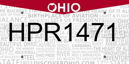 HPR1471 Ohio License Plate