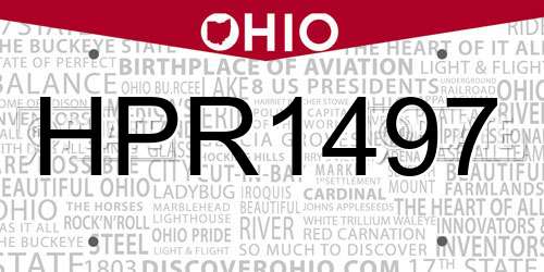 HPR1497 Ohio License Plate