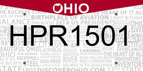 HPR1501 Ohio License Plate