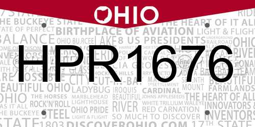 HPR1676 Ohio License Plate