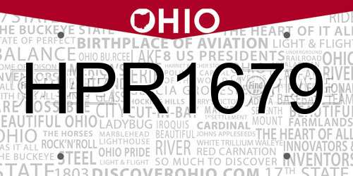 HPR1679 Ohio License Plate