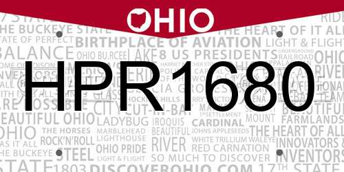 HPR1680 Ohio License Plate