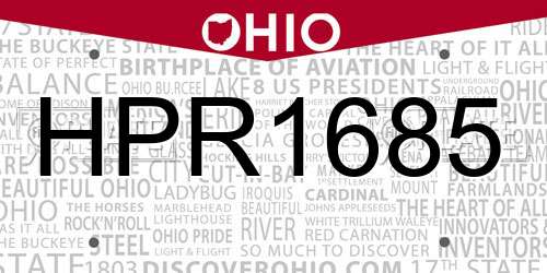 HPR1685 Ohio License Plate